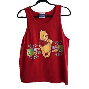VTG Disney Store Winnie the Pooh Tank Top Size Large Y2K